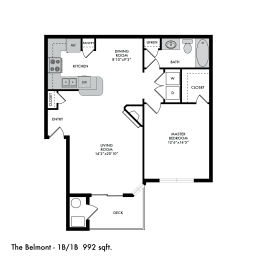 1 bed, 1 bath, 992 sqft, $1,655