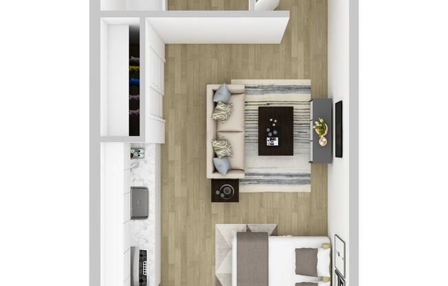 Studio, 1 bath, 327 sqft, $1,695, Unit 206