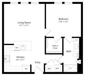 1 bed, 1 bath, 738 sqft, $1,616