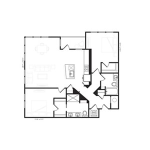 2 beds, 2 baths, 1,259 sqft, $3,586