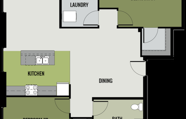 2 beds, 1 bath, $848