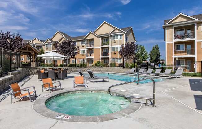 pool side hot tub at our apartments in West Richland, WA