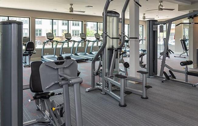 State of the art fitness center at 2000 West Creek Apartments, Virginia, 23238