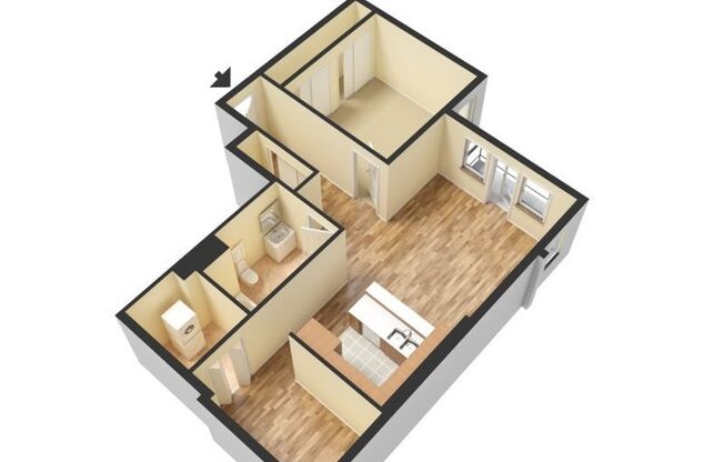 1 bed, 1 bath, 745 sqft, $1,906, Unit 415 MFTE