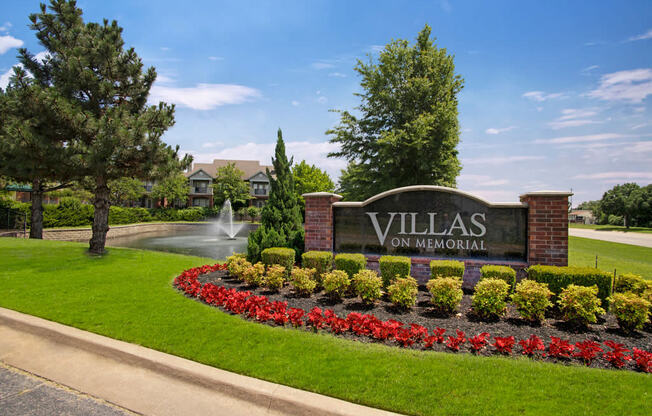 Lincoln Villas on Memorial Sign