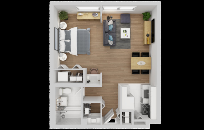 Studio, 1 bath, 530 sqft, $1,151, Unit 1405