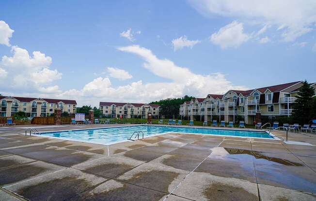 A large swimming pool with wi-fi at South Bridge Apartments, Fort Wayne