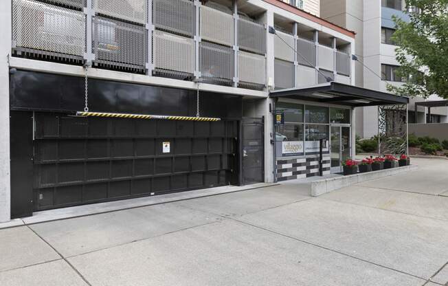 Property Garage Door Leading to Underground Parking at Villaggio Apartment Homes, Washington