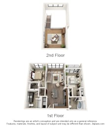 2 beds, 2 baths, 1,168 sqft, $2,050