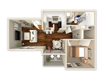 1 bed, 1 bath, 670 sqft, $1,349