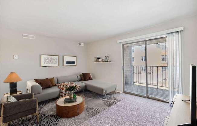 Spacious Living Area with Carpet