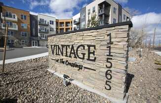 Monument Sign l Reno, NV  l Vintage at the Crossing Apt Homes Senior Apartments