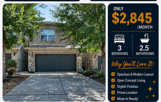 Luxury Sun-Drenched End-Unit Townhouse Offering Effortless Upscale Living in the Heart of Plano.