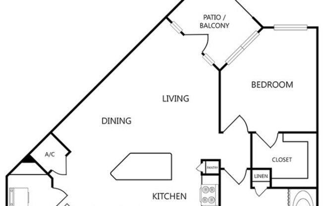 1 bed, 1 bath, 772 sqft, $1,334