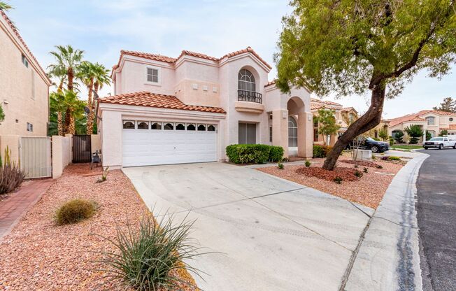 SUMMERLIN- BEAUTIFUL-UPGRADED- PRIMARY SUITE DOWNSTAIRS+ 2 BDRMS UP WITH OFFICE & POOL!