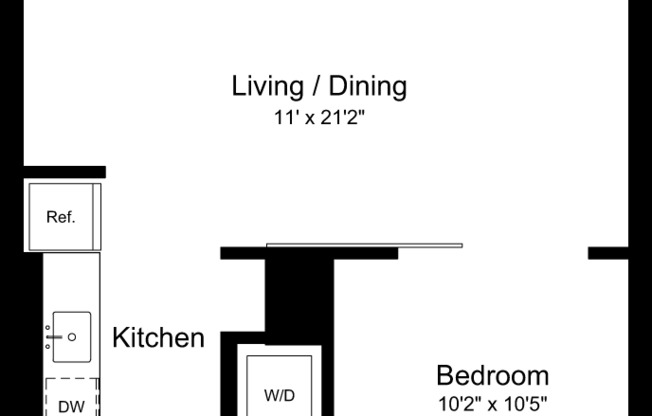 1 bed, 1 bath, 653 sqft, $3,662, Unit 204