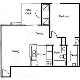 1 bed, 1 bath, 727 sqft, $925