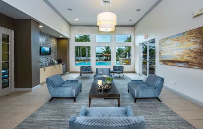 Resident Clubhouse lounge area