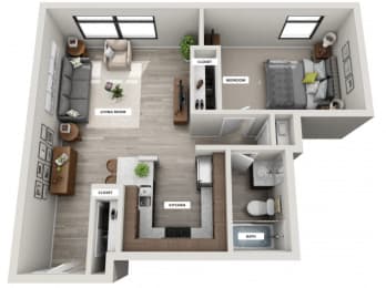 1 bed, 1 bath, 640 sqft, $1,400