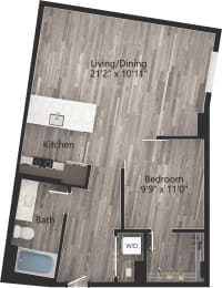 1 bed, 1 bath, 775 sqft, $2,025