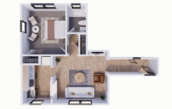 1 bed, 1 bath, 562 sqft, $1,350, Unit 4206A1