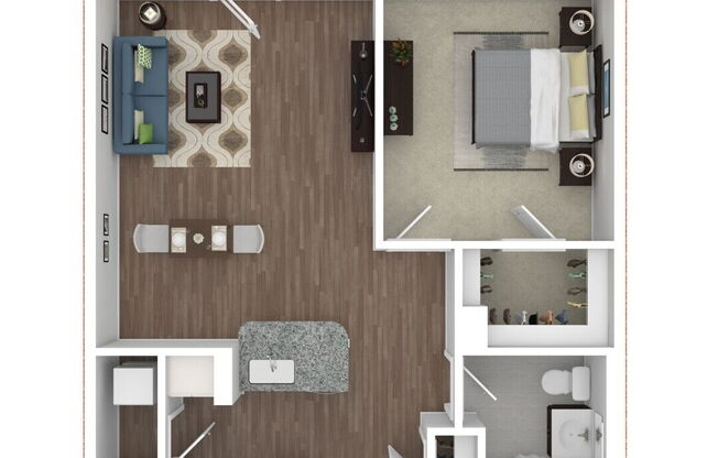 1 bed, 1 bath, 665 sqft, $2,400