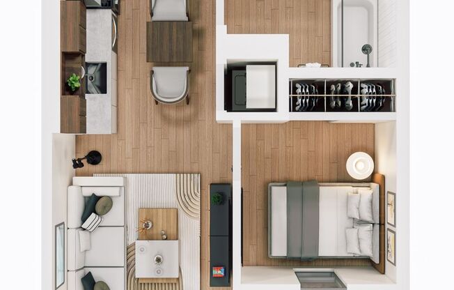 1 bed, 1 bath, $2,945, Unit 804