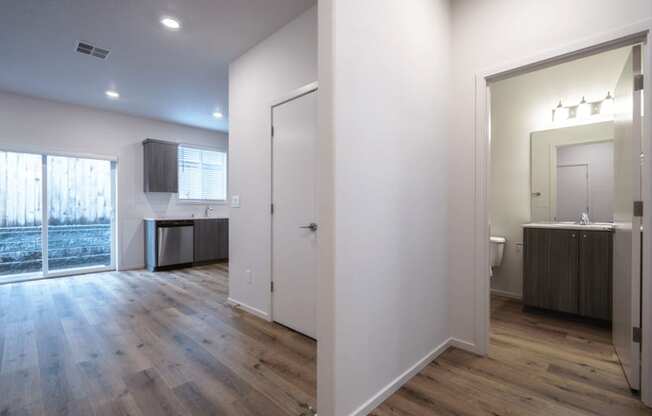 Living space and hallway