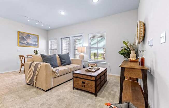 Living Area Interior at Mariposa at Harris Road Arlington 55+ Apartments, Arlington, TX