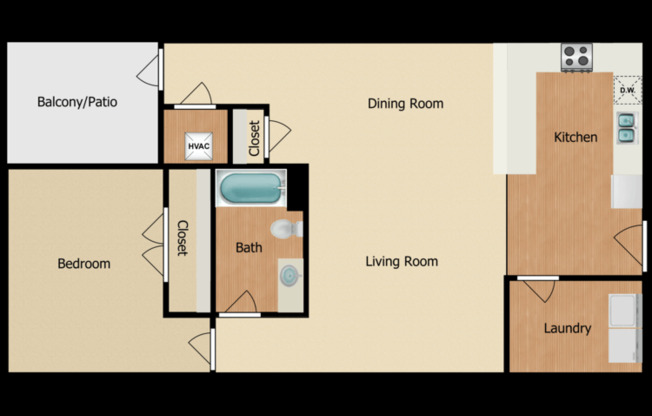 1 bed, 1 bath, 1,100 sqft, $1,355