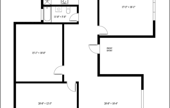 3 beds, 1 bath, 825 sqft, $3,595, Unit 2121-27-3A