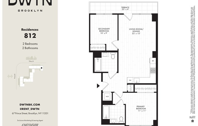 2 beds, 2 baths, $7,950, Unit 812