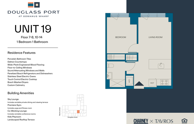 1 bed, 1 bath, $4,500, Unit 1019