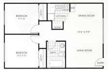 2 beds, 1 bath, 600 sqft, $2,173