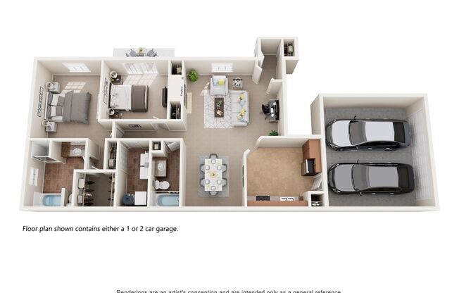 2 beds, 2 baths, 1,416 sqft, $2,215, Unit 6511