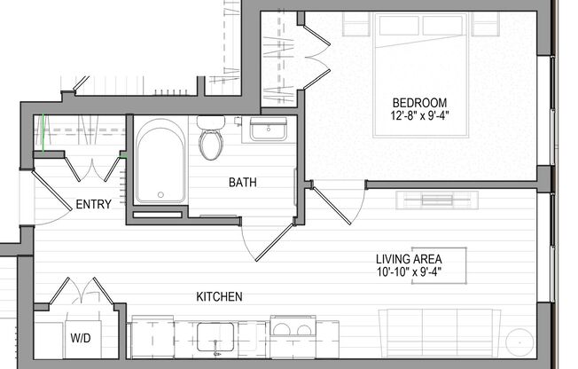1 bed, 1 bath, 464 sqft, $1,895, Unit 209