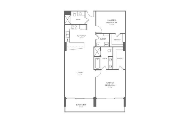 2 beds, 2 baths, 1,141 sqft, $4,273