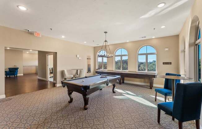 Billiards Table at Bridge at Heritage Woods, Austin, Texas