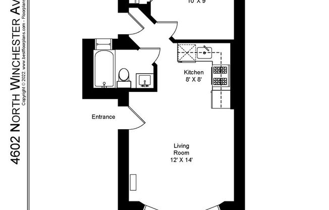 1 bed, 1 bath, 460 sqft, $2,150, Unit 4602-2E