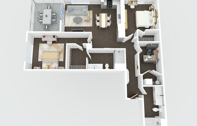 2 beds, 2 baths, 1,260 sqft, $2,640, Unit 322