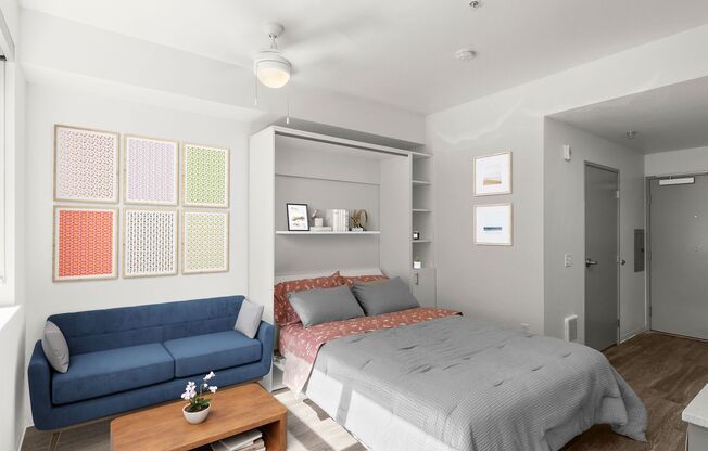 Studio, 1 bath, 252 sqft, $1,125