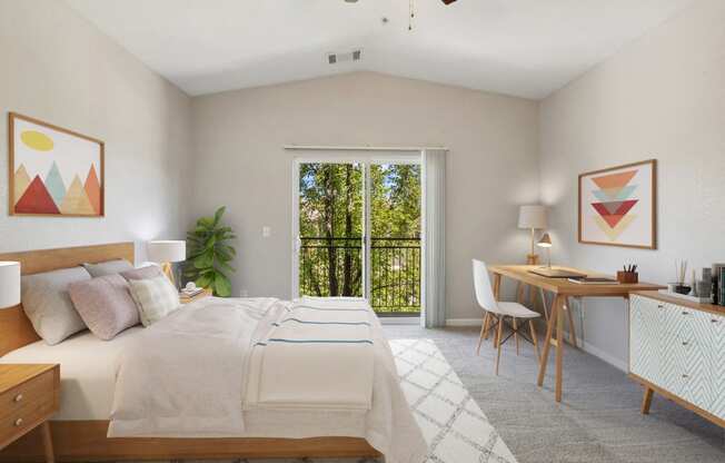 spacious bedroom at Caviata at Kiley Ranch