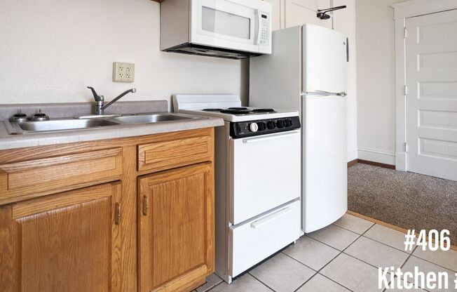 1 bed, 1 bath, 410 sqft, $610, Unit 406