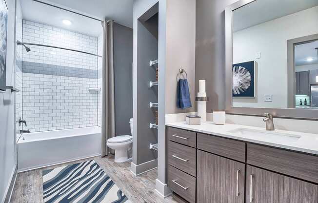 Modern Bathroom Fixtures with Ample Storage at Windsor Parkview, Chamblee, GA