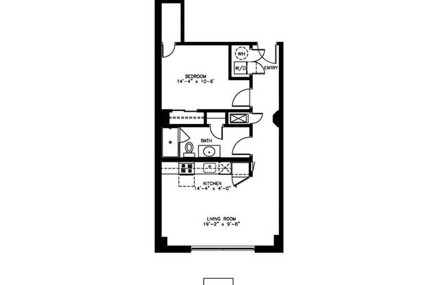 1 bed, 1 bath, 734 sqft, $1,320, Unit 702