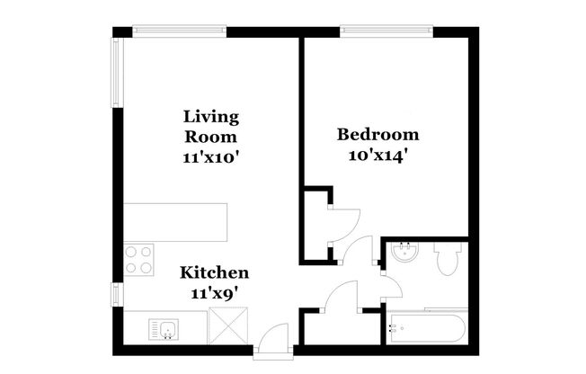 1 bed, 1 bath, 383 sqft, $1,699, Unit 1309-7