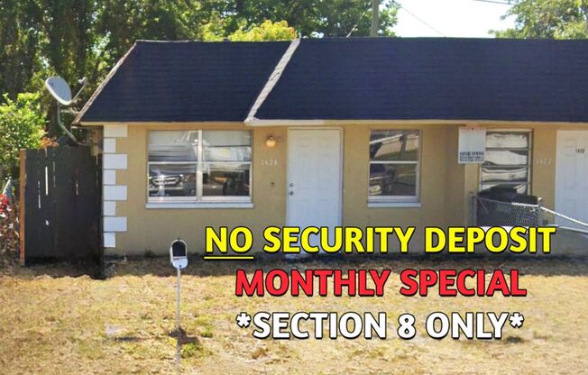 Large 3-1.5 duplex with central air and hookups for washer and dryer