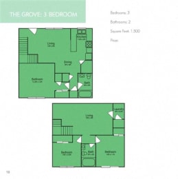 3 beds, 2 baths, 1,500 sqft, $1,677