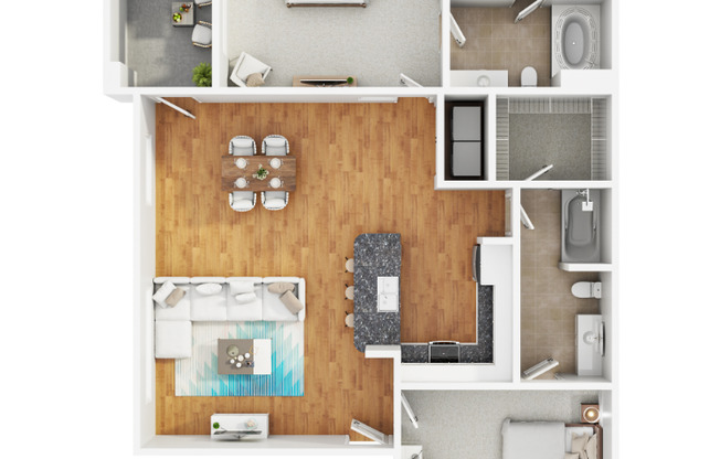 2 beds, 2 baths, 1,175 sqft, $1,909