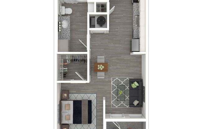 Studio, 1 bath, 472 sqft, $1,249